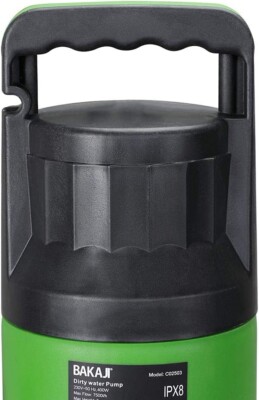 Pompa Sommersa Bakaji 250W - Portata 5000L/h, Profondità 7m, Per Acque Chiare, Con Cavo 10m - Foto 3