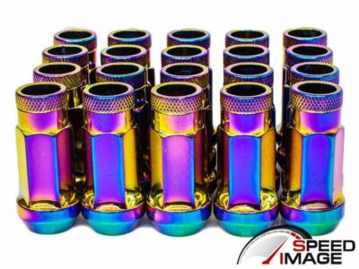 MONSTER STEEL LUG NUTS RED 48MM 14X1.5 M14X1.5 OPEN ENDED 20 PCS SET MUTEKI