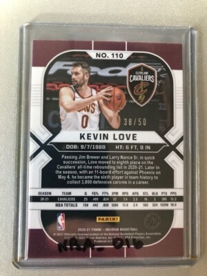 2020-21 Panini Obsidian Electric Etch Orange #110 Kevin Love