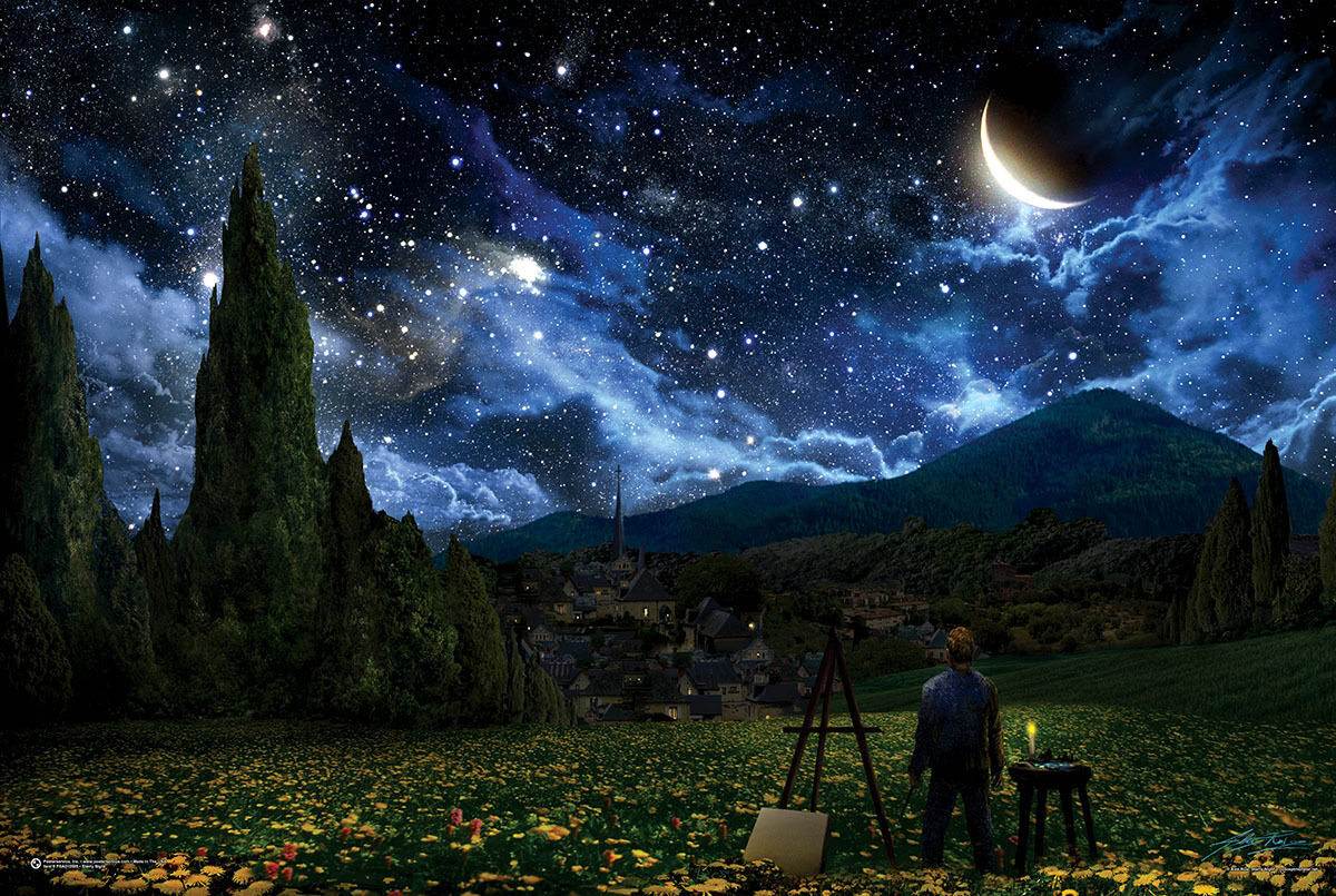 FANTASY NIGHT SPACE eBay | ART MOON 10590 STARS 24x36 POSTER SKY STARRY - -