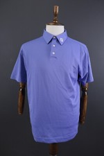 FJ FootJoy Blue Golf Spandex Sports Wear Short Sleeve Polo Shirt Size L
