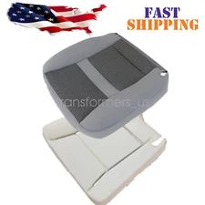 For 2006 2007 2008-2010 Dodge Ram 2500 Driver Bottom Seat Cover Gray + Foam Pad