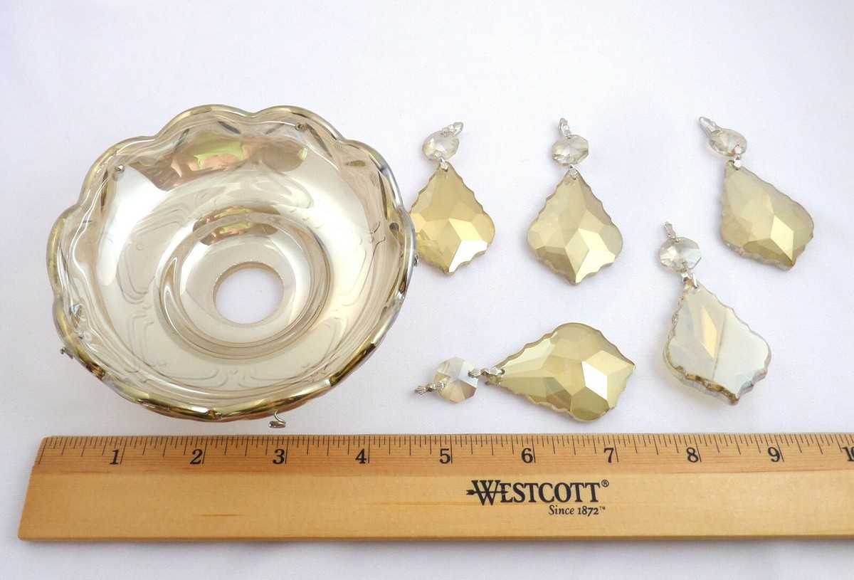 マリアページ Maria Theresa Chandelier Part 1 Amber Gold Glass 4-1/2