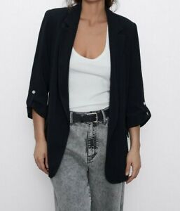 zara womens black blazer