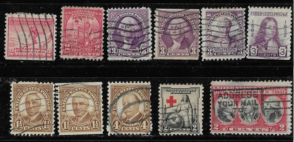 US SCOTT 684.685.686.702.703.716.717.720.724.725 WASHINGTON BICENTENNIAL ISSUES - Image 2 of 2