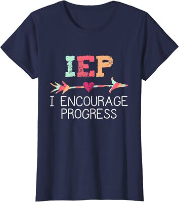 Encourage Progress Special Education School Teacher Ladies' Crewneck T-Shirt