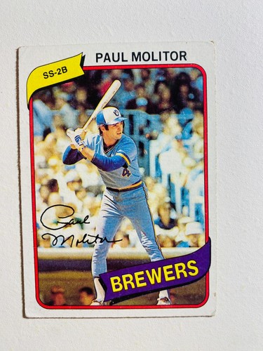1980 TOPPS #406 PAUL MOLITOR EX-MT MLB BASEBALL CARD
