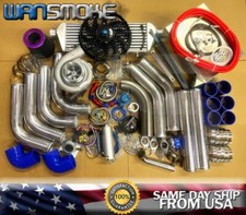 Universal Fit T76 Turbocharger Turbo Kit Icbovwgdpgause Front Top Mount Blue