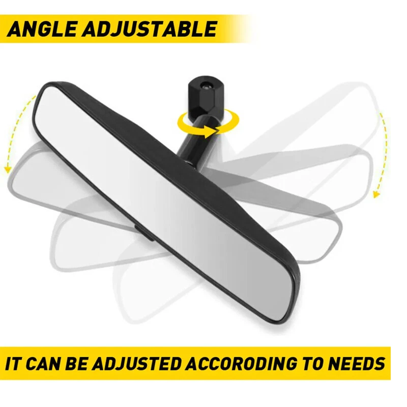 Espejo retrovisor interior interior universal de 10 pulgadas + kit adhesivo Foto 3 de 4