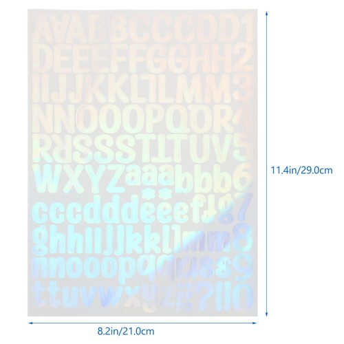 4 PCS Self Adhesive Alphabet Stickers Numbers and Letters Sticky Vinyl Decals - 第 4/12 張圖片