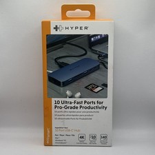 HyperDrive Next 10 Ultra Fast Port USB-C Hub Model HD4005 Blue Color Open Box