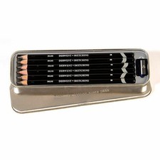 Derwent Sketching Pencils, 4mm Core, Metal Tin, 6 Count Office Product
