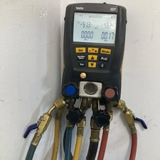 Testo 557 Digital Manifold Refrigeration Analyzer HVAC 4-Port Hoses