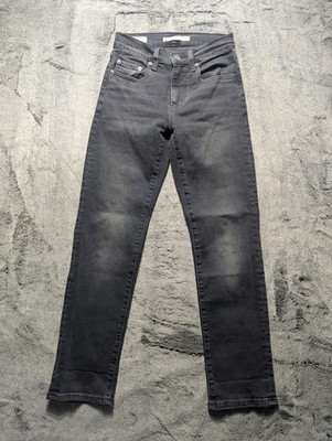 Levi's Premium 724 High Rise Straight Leg Jeans Women's Size 25 Black