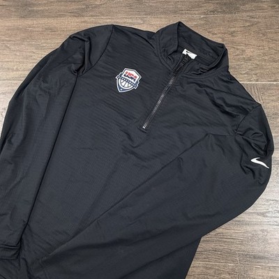 Nike Team USA Basketball Sweatshirt Mens Medium Victory 1/4 Zip Moisture Black