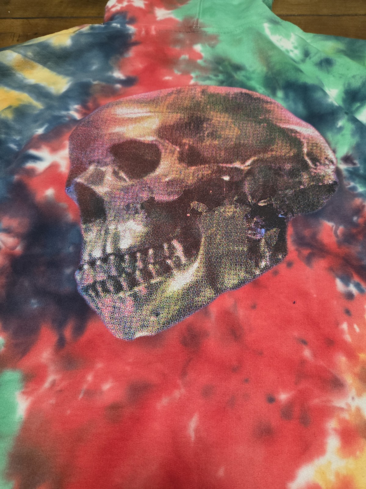 NAV XO Turks Tie Dye Skull Hoodie XXL Travis Scott Cactus Jack Rap Merch 2020 image 3
