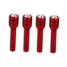 4PCS Bling Car Door Lock Knobs, Rhinestone Automotive Doors Lift Bolt, Red