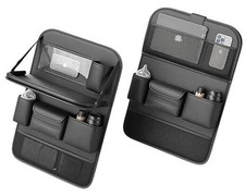 Car Seat Back Organizer with Small Table, Leather Material, Easy to Care,