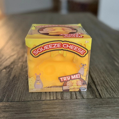 #ad Giggle Zone Squeeze Cheese Block Large Squishy Sensory Fidget Stress Novelty Toy $25.00