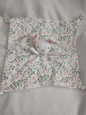 Doudou plat souris blanc rose VERTBAUDET VERT BAUDET lapin lange etat neuf