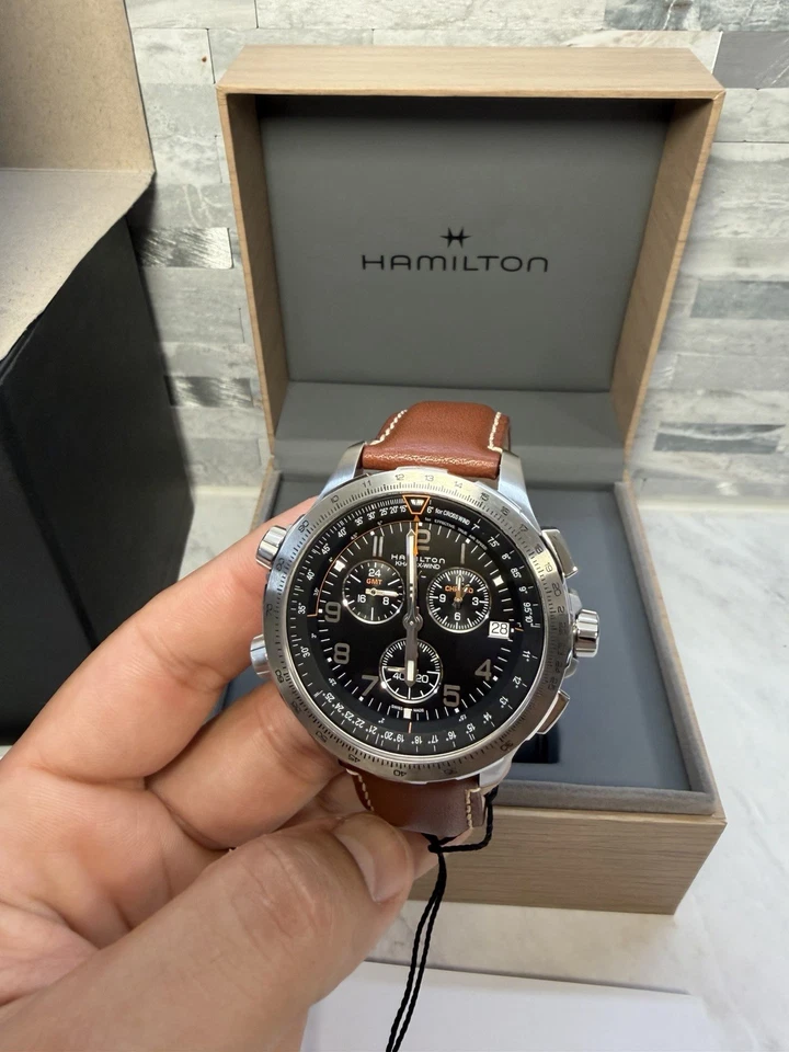 Reloj de cuarzo Hamilton Khaki Aviation X-Wind GMT crono H77912335 Foto 3 de 4