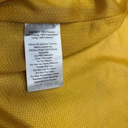 Eddie Bauer Weatheredge Rain Jacket Mens L Yellow Hooded Windbreaker Hiking 2025 image 9
