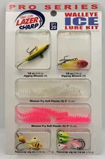 Walleye Ice Fishing 20 Piece Eagle Claw Pro Series Lure Kit Perch Free Shipping