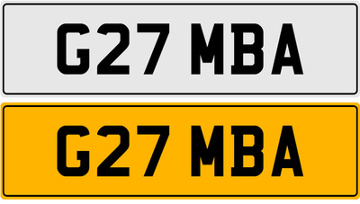 G27 MBA OLD STYLE 3X3 NUMBER PLATE MAT MATT MARK MICK MIK MIC MEL MAX MIA MUS MR