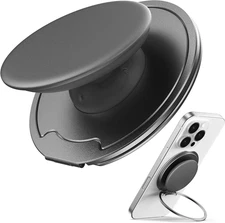 for Magsafe Phone Grip — 3000G Magnetic Hold, Soft Silicone Comfort, Metal Plate