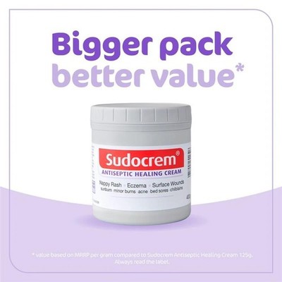 Sudocrem Antiseptic Healing Cream 400g PACK OF 2 - Large Bulk Case