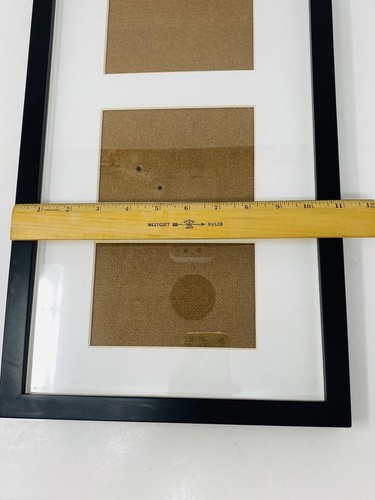 Pottery Barn Black Gallery Picture Frame Holds 3 Photos 4x6” With White Matte - Picture 8 of 11