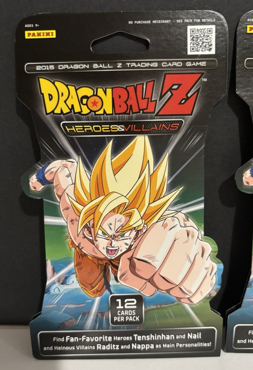 Dragon Ball Z Heroes and Villains 1 Booster Pack Panini Sealed set