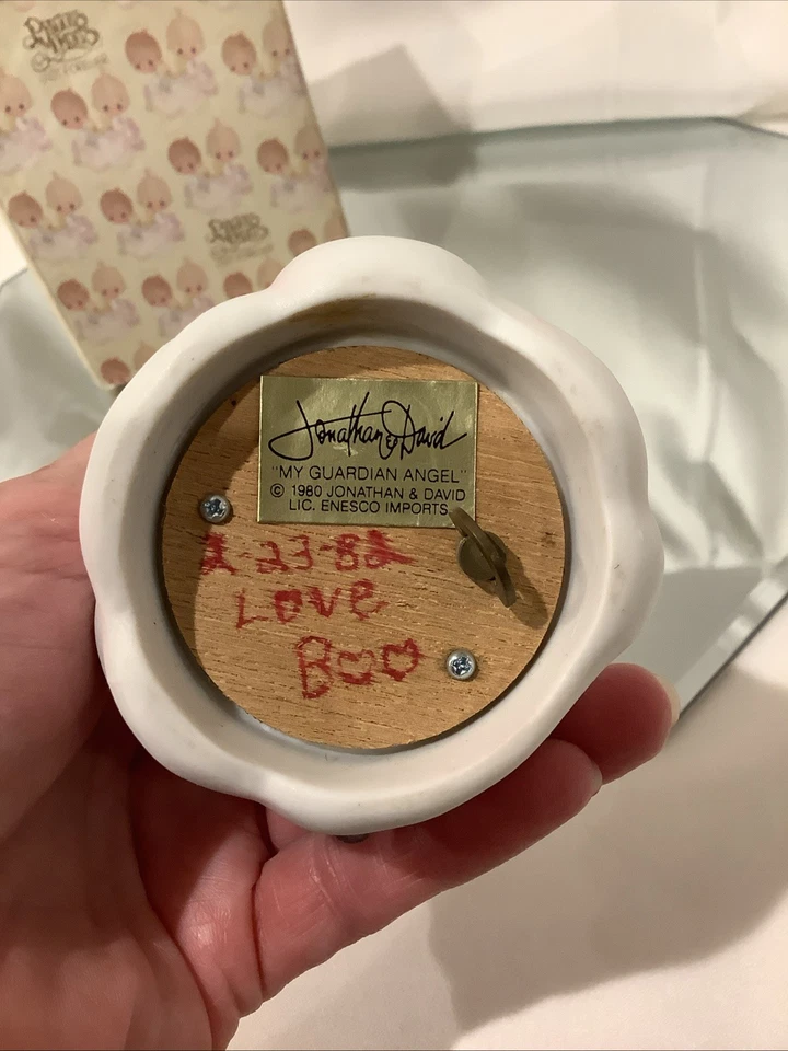 1980 Precious Moments - My Guardian Angel 音乐勃拉姆斯摇篮曲 E-5206 带盒 — 第 3/4 张图片