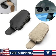 Magnetic Leather Sunglasses Holder for Car Sun Visor Eyeglass Hanger Clip USA