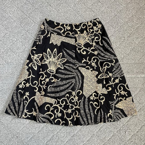 Talbots Collection A-Linien Rock Gr. 2 Petite Black mit hellbrauner Allover-Stickerei - Bild 1 von 12