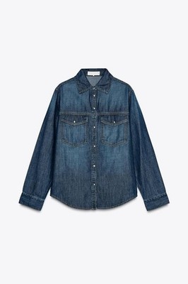 Zara Women's Z1975 DENIM SHIRT $ 69.95, Size SMALL 7147/027/407