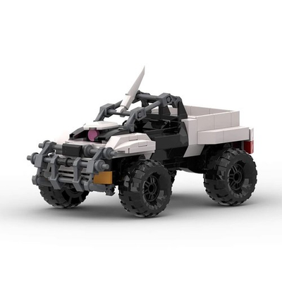 #ad MOC building Gundam theme white wolf off road vehicle brain decoration toy $61.18