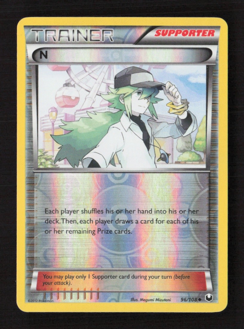 N (Supporter) Uncommon Reverse Holo Dark Explorers 96/108 LP Pokémon TCG