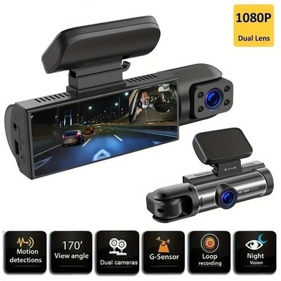 1080P Dual Dash Cam Car Camera Front Rear Night Vision Loop Recording