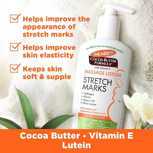Palmer's Cocoa Butter Formula Massage Lotion for Stretch Marks Pregnancy 8.5 oz. - Picture 2 of 12