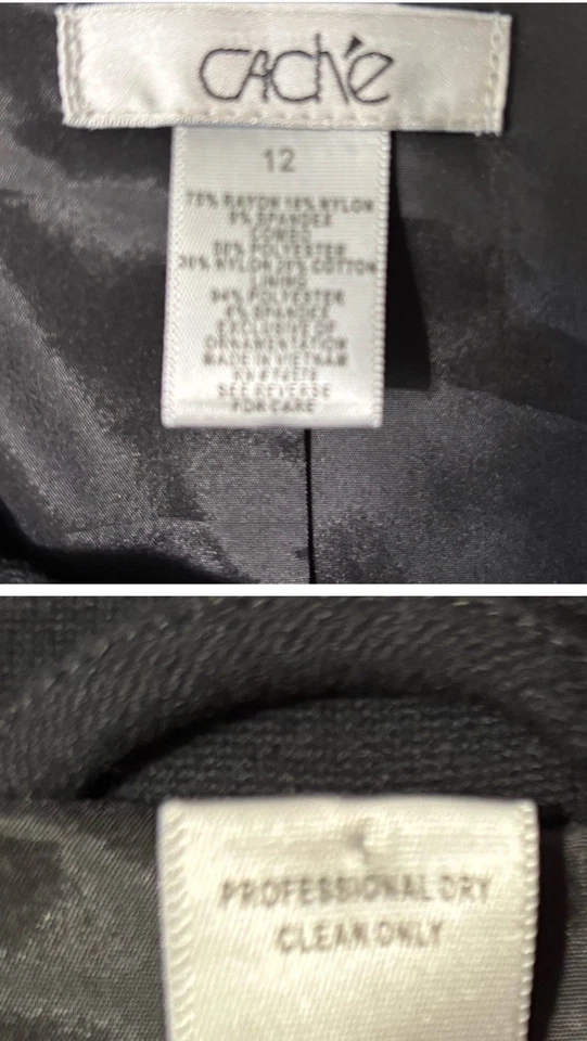 Blazer Cache Negro Asimétrico con EncajeTalla 12 pd Foto 4 de 4