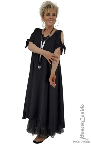 LAGENLOOK Unterrock Mesh schwarz weiß Tüll L-XL-XXL-XXXL 44 46 48 50 52 54 56 58 - Bild 5 von 19
