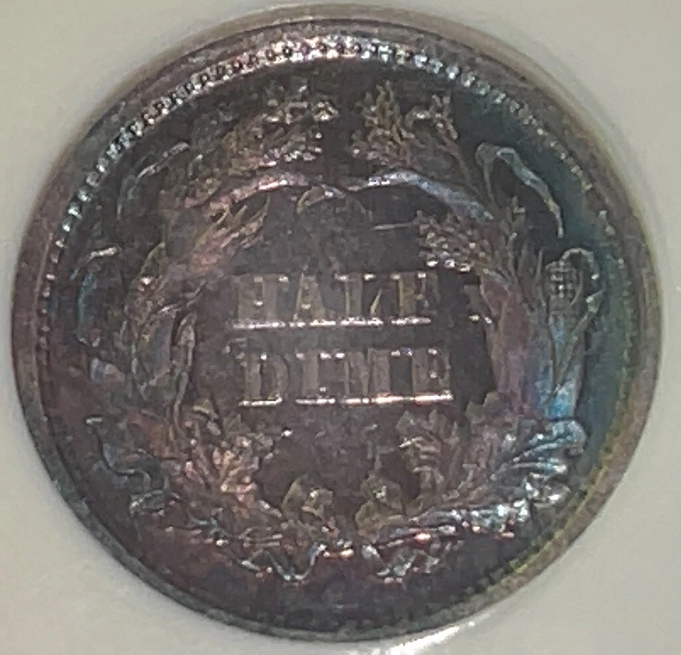 1869 US Mint Seated Liberty Half Dime NGC/ANACS PR64 Super Rare In This Grade! - Image 4 of 4