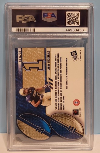 Larry Fitzgerald - Pase de prensa 2004 número grande (novato) - BN6/33 - PSA-8 - Imagen 4 de 4