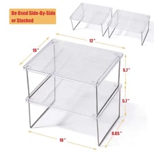 Pantry Organizer Cabinet Storage Shelf Rack Stackable Kitchen Cabinet Foldable C