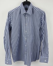 Hugo Boss Lucas Men's XL Long Sleeve Blue Striped Lightweight Button Up Shirt