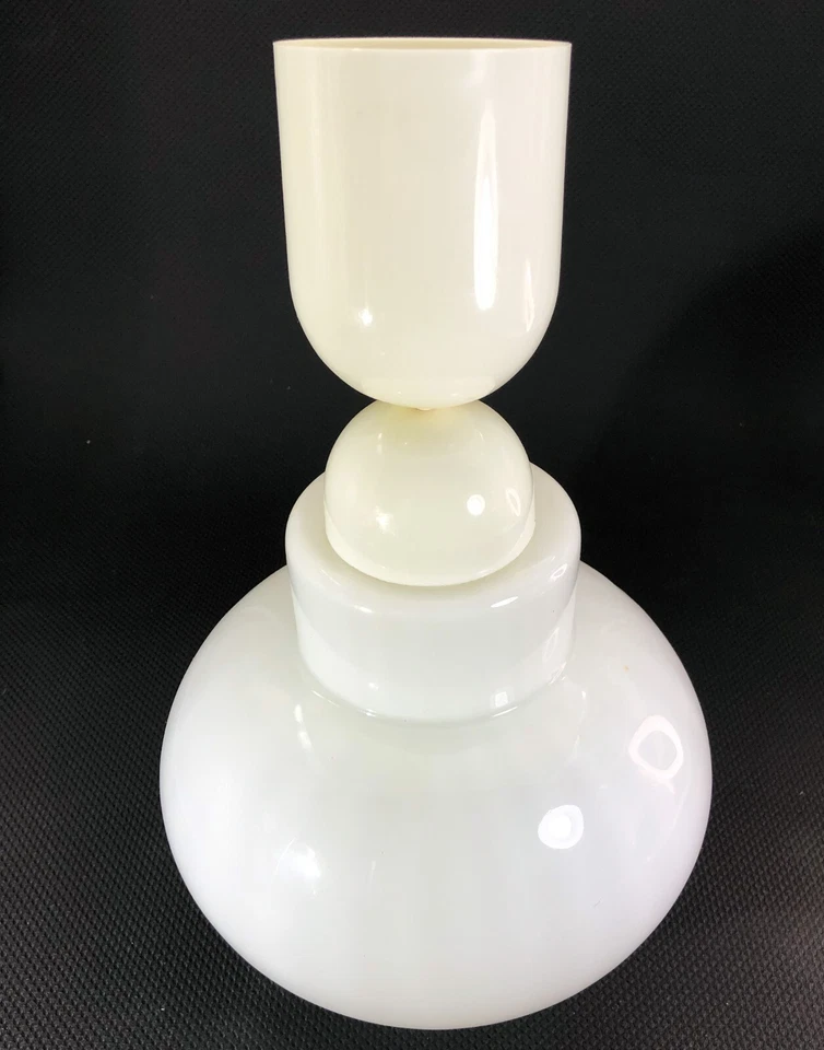 Lámpara colgante de techo moderna de mediados de siglo de vidrio opalino blanco Meldec Aust años 80 Foto 4 de 4