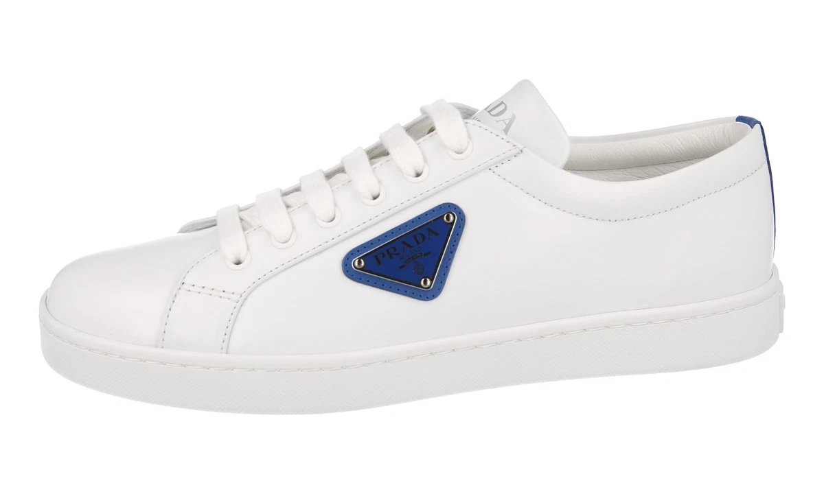 PRADA Leder Downtown Sneaker - 1E941M - Weiss - NEU
