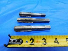 3 PC. SET OF 5/8 - 11 NC HSS PLUG, BOTTOMING,  TAPER TAPS .625 UNC THREADING
