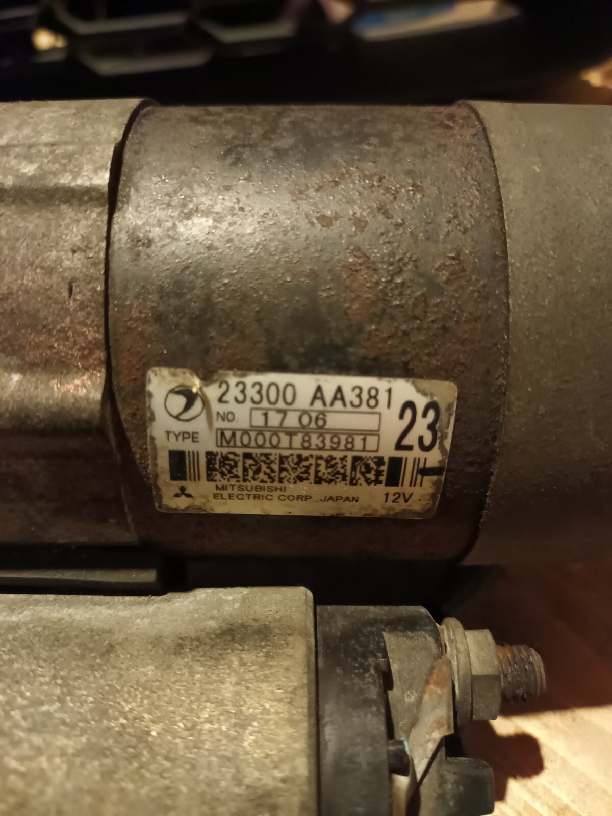 SUBARU LEGACY IMPREZA FORESTER STARTER MOTOR P/N 23300AA381